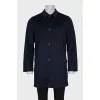Men's reversible buttoned raincoat
