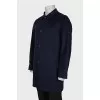 Men's reversible buttoned raincoat
