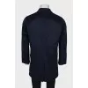 Men's reversible buttoned raincoat