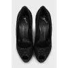 Shiny black shoes