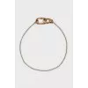 Gold bracelet with oval clasp