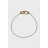 Gold bracelet with oval clasp