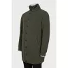Men's reversible military trench coat