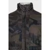 Men's reversible military trench coat