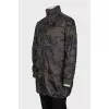 Men's reversible military trench coat