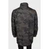 Men's reversible military trench coat