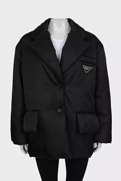 Black Re-Nylon down jacket