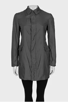 Gray cropped coat