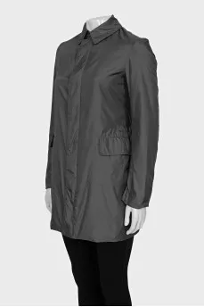 Gray cropped coat