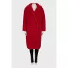 Oversized fur coat made of wool and silk