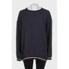 Oversized sweatshirt with a printed cut