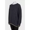 Oversized sweatshirt with a printed cut