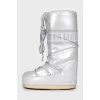White glossy boots