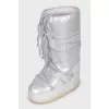 White glossy boots