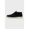 Open Walk suede high top loafers
