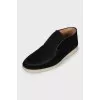 Open Walk suede high top loafers