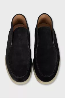Open Walk suede high top loafers