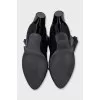 Leather tapered boots