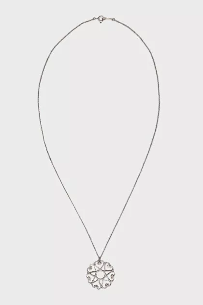 Openwork silver pendant