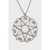 Openwork silver pendant