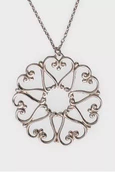 Openwork silver pendant