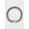 Silver chain choker