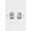 Silver voluminous earrings