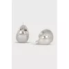 Silver voluminous earrings