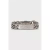 Silver bracelet with engraved logo