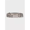 Silver bracelet with engraved logo