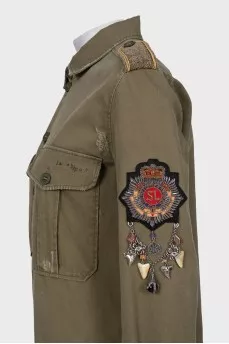 Straight-cut shirt with patch pockets