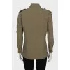 Straight-cut shirt with patch pockets