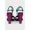Crystal-embellished heeled sandals