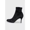 Suede stiletto ankle boots