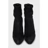 Suede stiletto ankle boots