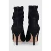Suede stiletto ankle boots