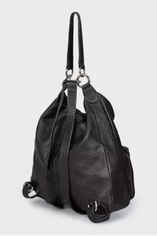 Brown leather backpack