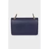 Leather bag with a wide strap