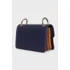 Leather bag with a wide strap
