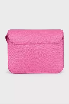 Pink leather crossbody
