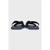 Men's black flip-flops