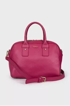 Pink leather bag