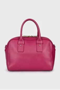 Pink leather bag