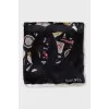 Square silk scarf
