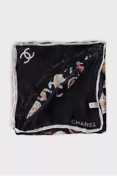 Square silk scarf