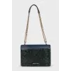 Leather bag in mixed colors