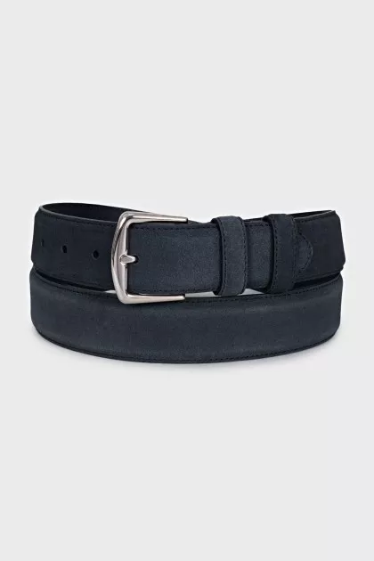 Men's blue suede belt