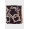 Silk scarf with logo print