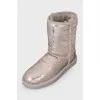 Gray Ugg boots decorated with sequins