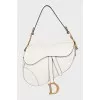 White leather Saddle bag